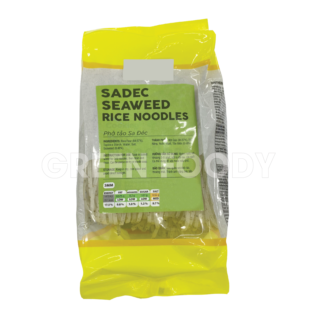Sa Giang Dried Seaweed Rice Noodles 400g A0126 GREEN FOODY